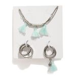 Buy Golden Peacock Silver-Toned Jewellery Set - Purplle
