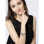 Buy Golden Peacock Silver-Plated Charm Bracelet - Purplle