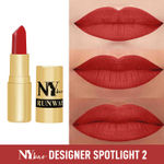 Buy NY Bae Runway Matte Lipstick | Infused With Argan Oil | Red | Moisturising | Long Lasting | Light weight- Designer Spotlight 2 (4.5 gm) - Purplle