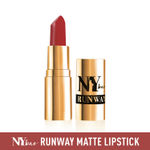 Buy NY Bae Argan Oil Infused Matte Lipstick Runway Range - Passe 8 (4.5 g) | Red | Creamy Matte Finish | Enriched with Argan Oil | Rich Colour Payoff | Full Coverage | Long lasting | Smudgeproof | Weightless | Cruelty Free - Purplle