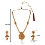 Buy Kord Store Jewellery Set - Special Design American Diamond Engraved Golden Necklace with a Pair of Beautiful Earrings KSNKE60128 - Purplle