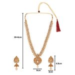 Buy Kord Store Jewellery Set - Special Design American Diamond Engraved Golden Necklace with a Pair of Beautiful Earrings KSNKE60129 - Purplle