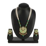Buy Kord Store Contemporary Green Stone Traditional Jewellery Necklace Set with Earrings for Women and Girls KSNKE60136 - Purplle