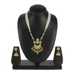 Buy Kord Store Contemporary Green Stone Traditional Jewellery Necklace Set with Earrings for Women and Girls KSNKE60138 - Purplle
