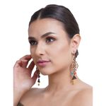 Buy Crunchy Fashion Multicolored Wooden Dangler Earring - Purplle