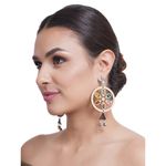 Buy Crunchy Fashion Multicolored Wooden Circle Dangler Earring - Purplle