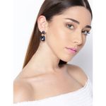 Buy Crunchy Fashion Red & Blue Crystal Stud Earring Combo - Purplle