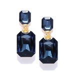 Buy Crunchy Fashion Red & Blue Crystal Stud Earring Combo - Purplle