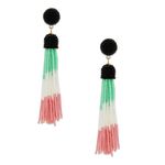 Buy Crunchy Fashion Tricolor Beaded Tassels Earrings For Women - Purplle
