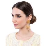 Buy Crunchy Fashion Bahubali Style Jhumka Earrings - Purplle