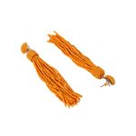 Buy Crunchy Fashion Yellow Beaded Tassel Earrings - Purplle