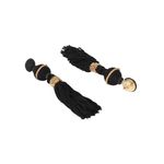 Buy Crunchy Fashion Black Drop Tassel Earrings - Purplle