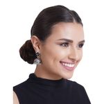 Buy Royal Bling Silver Messy Dome Jhumka Earrings - Purplle