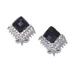 Buy Crunchy Fashion Black Studs Earrings - Purplle