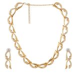 Buy Crunchy Fashion Gold Plated Ad Necklace Set - Purplle
