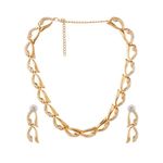 Buy Crunchy Fashion Gold Plated Ad Necklace Set - Purplle