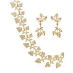 Buy Crunchy Fashion Gold Plated Artistic Necklace Set - Purplle