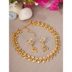Buy Crunchy Fashion Gold Plated Artistic Necklace Set - Purplle