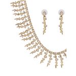 Buy Crunchy Fashion Touchstone Gold Plated Artistic Necklace Set - Purplle