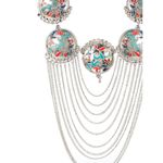 Buy Crunchy Fashion Oxidized Silver Long Necklace With Earrings - Purplle