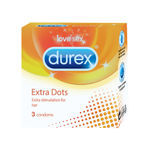 Buy Durex Condoms, Extra Dots- 3s - Purplle