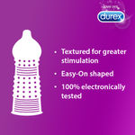 Buy Durex Condoms, Extra Ribbed- 3s - Purplle