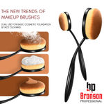 Buy Bronson Professional Makeup brush set 10 pcs (oval shape brush) - Purplle