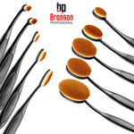 Buy Bronson Professional Makeup brush set 10 pcs (oval shape brush) - Purplle