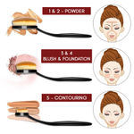 Buy Bronson Professional Makeup brush set 10 pcs (oval shape brush) - Purplle