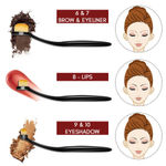 Buy Bronson Professional Makeup brush set 10 pcs (oval shape brush) - Purplle