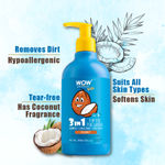 Buy WOW Skin Science Kids 3 In 1 Tip To Toe Wash (Shampoo + Conditioner + Bodywash) - Coconut (300 ml) - Purplle