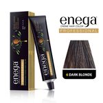 Buy Enega Cream Permanent Hair Color Professional nourishing hair color with Argan Quinoa protein technic net quantity 60gm/each premium quality DARK BLONDE 6(60 gm) - Purplle