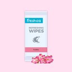 Buy Freshca Refreshing Wet Wipes Single Sachet Men Women Hand Face Floral Fragrance pH Balanced Alcohol Paraben Silicon Free 50 Pcs (Pack of 2) - Purplle