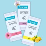 Buy Freshca Refreshing Wet Wipes Single Sachet Men Women Hand Face Floral Orchid Lemon Fragrance pH Balanced Alcohol Paraben Silicon Free 50 Pcs (Pack of 3) - Purplle