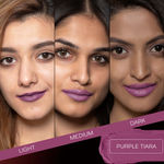 Buy Faces Canada Weightless Matte Lipstick |Jojoba and Almond Oil enriched| Highly pigmented | Smooth One Stroke Weightless Color | Keeps Lips Moisturized | Shade - Purple Tiara 4g - Purplle