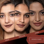 Buy Faces Canada Weightless Matte Lipstick |Jojoba and Almond Oil enriched| Highly pigmented | Smooth One Stroke Weightless Color | Keeps Lips Moisturized | Shade - Kissed Ruby 4g - Purplle