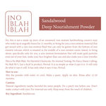 Buy No Blah Blah Deep Nourishment Powder - Sandalwood (100 g) - Purplle