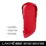 Buy Lakme Absolute Matte Melt Liquid Lip Color - Rhythmic Red (6 ml) - Purplle
