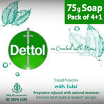 Buy Dettol Tulsi Bathing Soap (75 g) Buy 4 Get 1 Free (co-Created with Moms) - Purplle