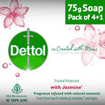 Buy Dettol Jasmine Bathing Soap (75 g) Buy 4 Get 1 Free (co-Created with Moms) - Purplle