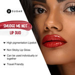 Buy Smudge Me Not Lip Duo - 01 Brazen Raisin (Burgundy) - Purplle