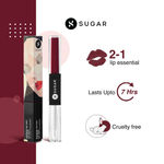 Buy SUGAR Cosmetics - Smudge Me Not - Lip Duo - 25 Very Mulberry (Deep Berry) - 3.5 ml - 2-in-1 Duo Liquid Lipstick with Matte Finish and Moisturizing Gloss - Purplle