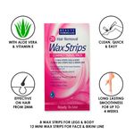Buy Beauty Formulas Hair Removal Wax Strips Compact Travel Pack 20 Pcs (8-leg & Body+12 face & bikini) - Purplle
