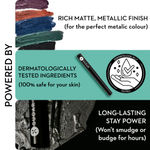 Buy SUGAR Cosmetics Eye Dared You So! Metallic Eyeliner - 06 Black Mirror (Black with Silver micro glitter) - Purplle