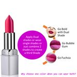 Buy Bonjour Paris Coat Me Premium Go Creative Dual Satin Matte Lipsticks, Bubble Gum / Fuchsia (4.2 g) - Purplle