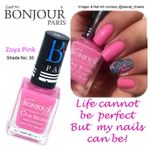 Buy Bonjour Paris Coat Me Satin Matte Finish Long Lasting Nail Polish with Quick Dry Formulation, Lovely Pink ( 9 ml) - Purplle