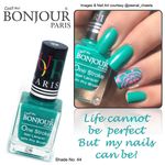 Buy Bonjour Paris Coat Me Satin Matte Finish Long Lasting Nail Polish with Quick Dry Formulation, Jade - Green( 9 ml) - Purplle