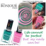 Buy Bonjour Paris Coat Me Satin Matte Finish Long Lasting Nail Polish with Quick Dry Formulation, Jade - Green( 9 ml) - Purplle
