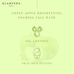 Buy Glamveda Green Apple Brightening & Oil Control Foaming Face Wash (150 ml) - Purplle