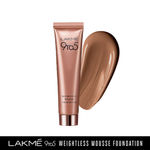 Buy Lakme 9 To 5 Weightless Mousse Foundation - Warm Mocha (25 g) - Purplle